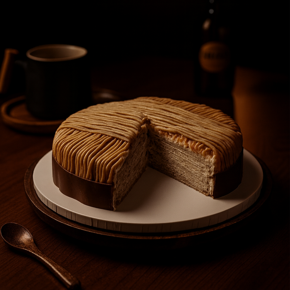 Caramel Chestnuts Mille Crepe
