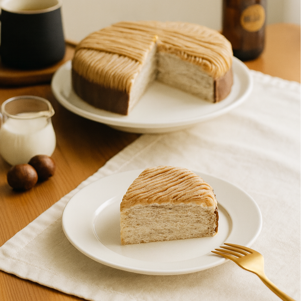 Caramel Chestnuts Mille Crepe