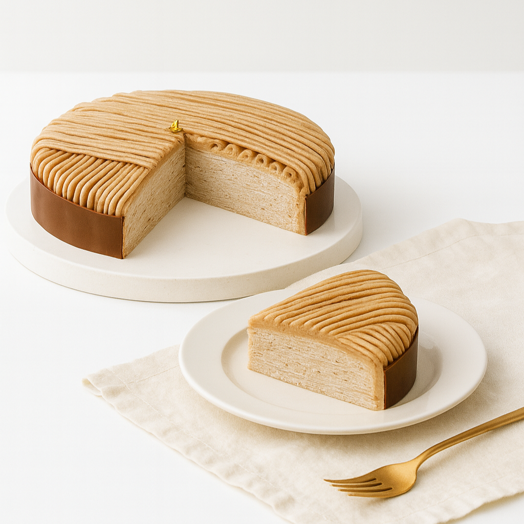Caramel Chestnuts Mille Crepe