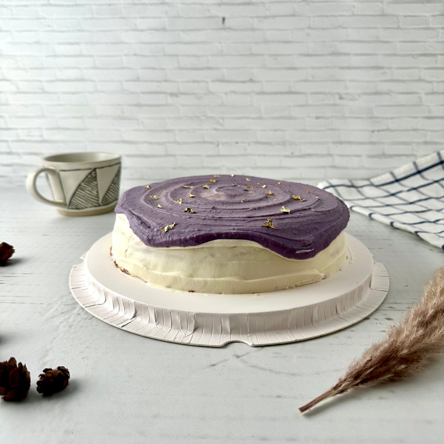 Purple Coconut Mille Crepe Cake