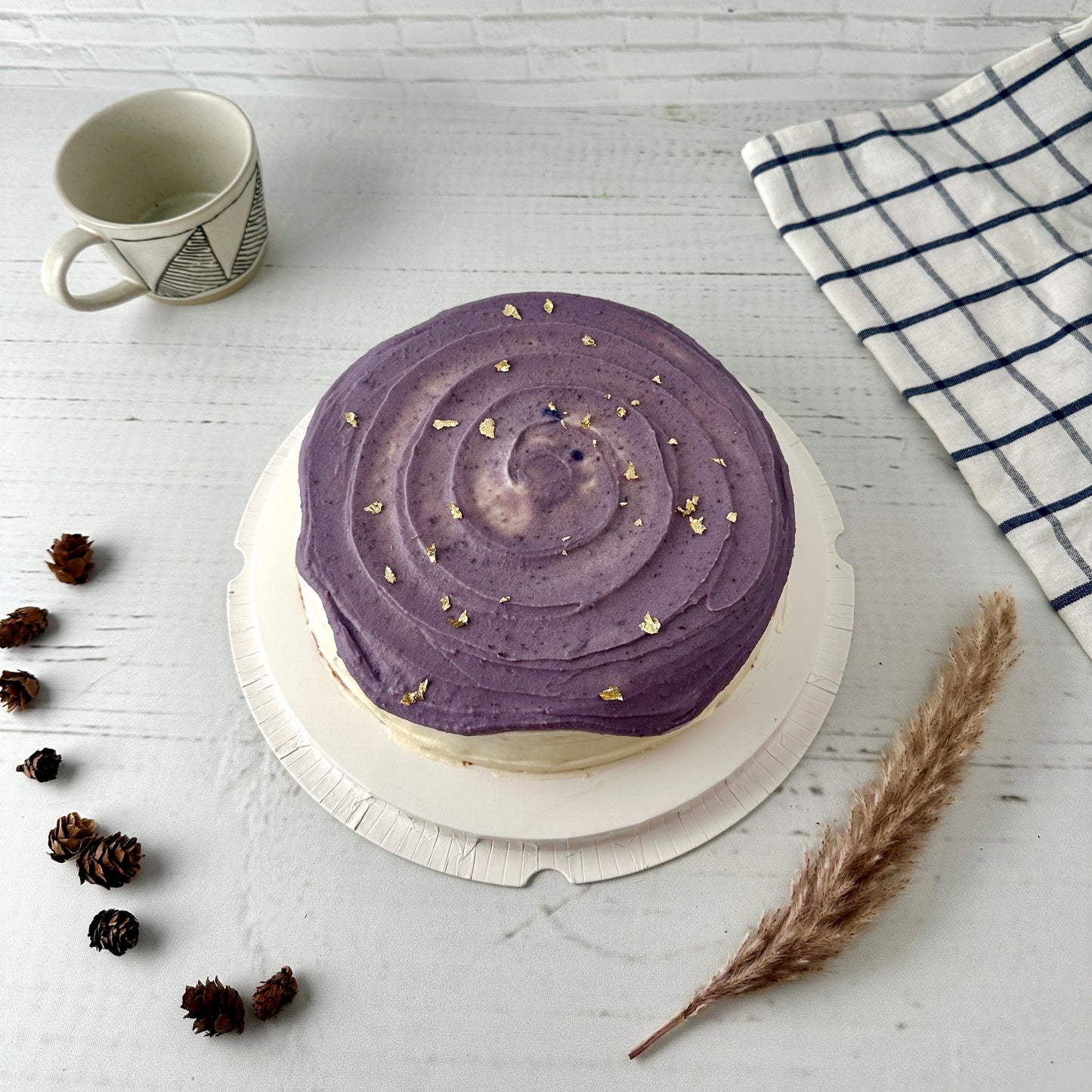 Purple Coconut Mille Crepe Cake
