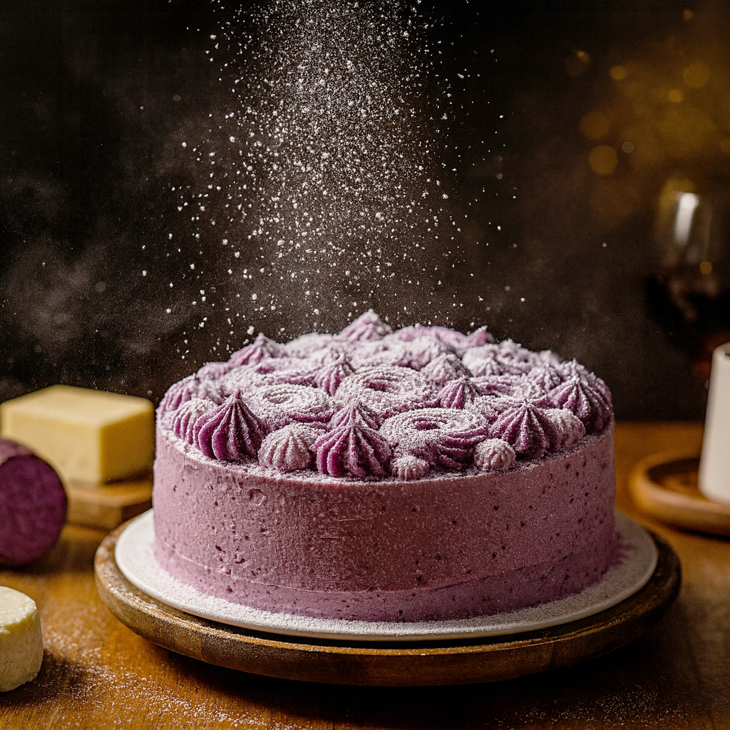 Purple Yam with Coconut Mille Crepe