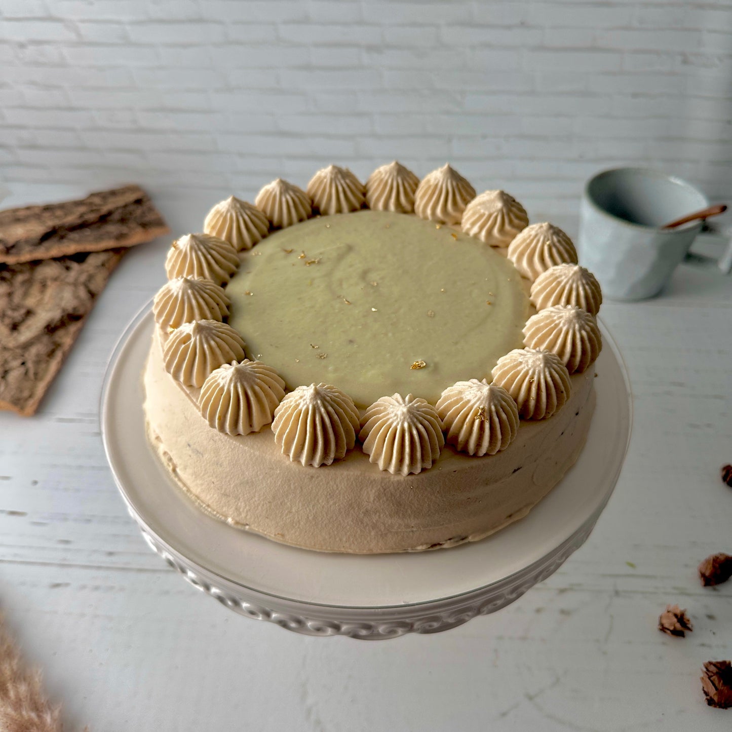 Coffee & Purple Sweet Potato Mille Crêpe Cake