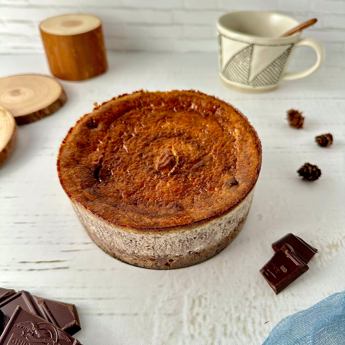 Basque Cheesecake: Chocolate with a Super Crunch Base