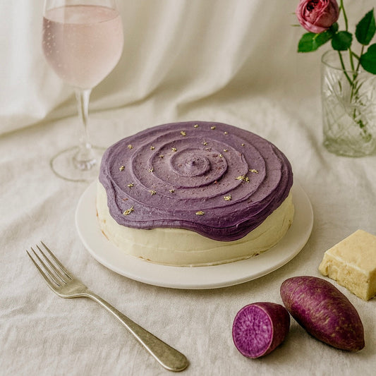 Purple Coconut Mille Crepe Cake