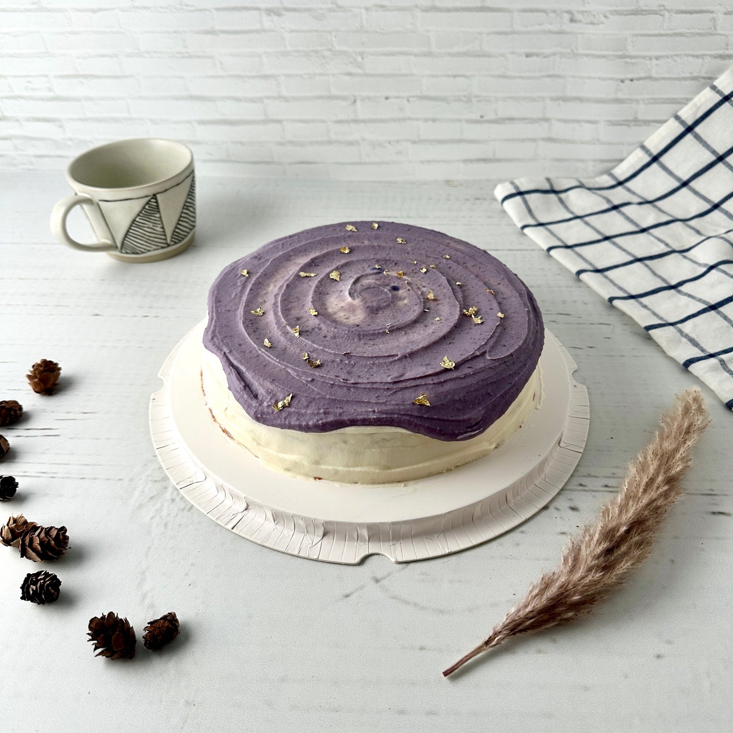 Purple Coconut Mille Crepe Cake