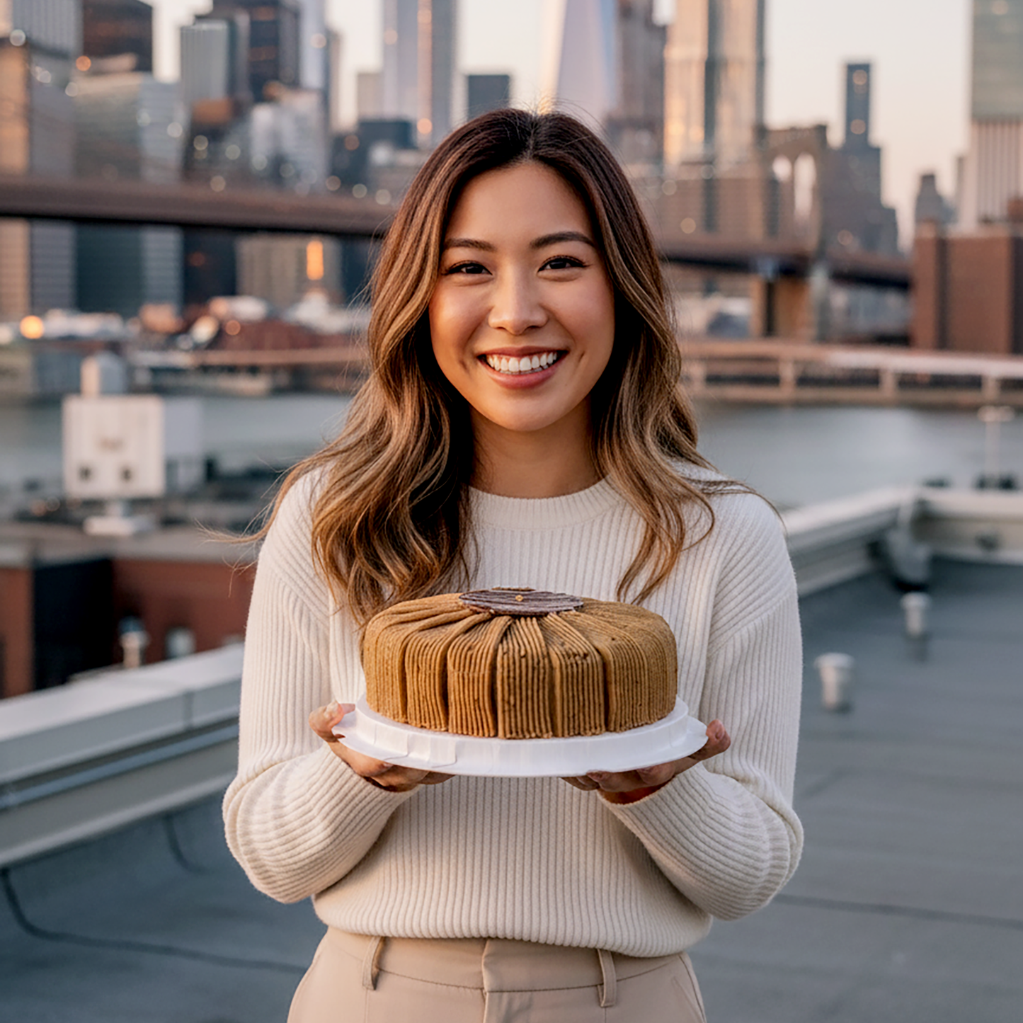 Caramel Chestnut Mille Crêpe Cake