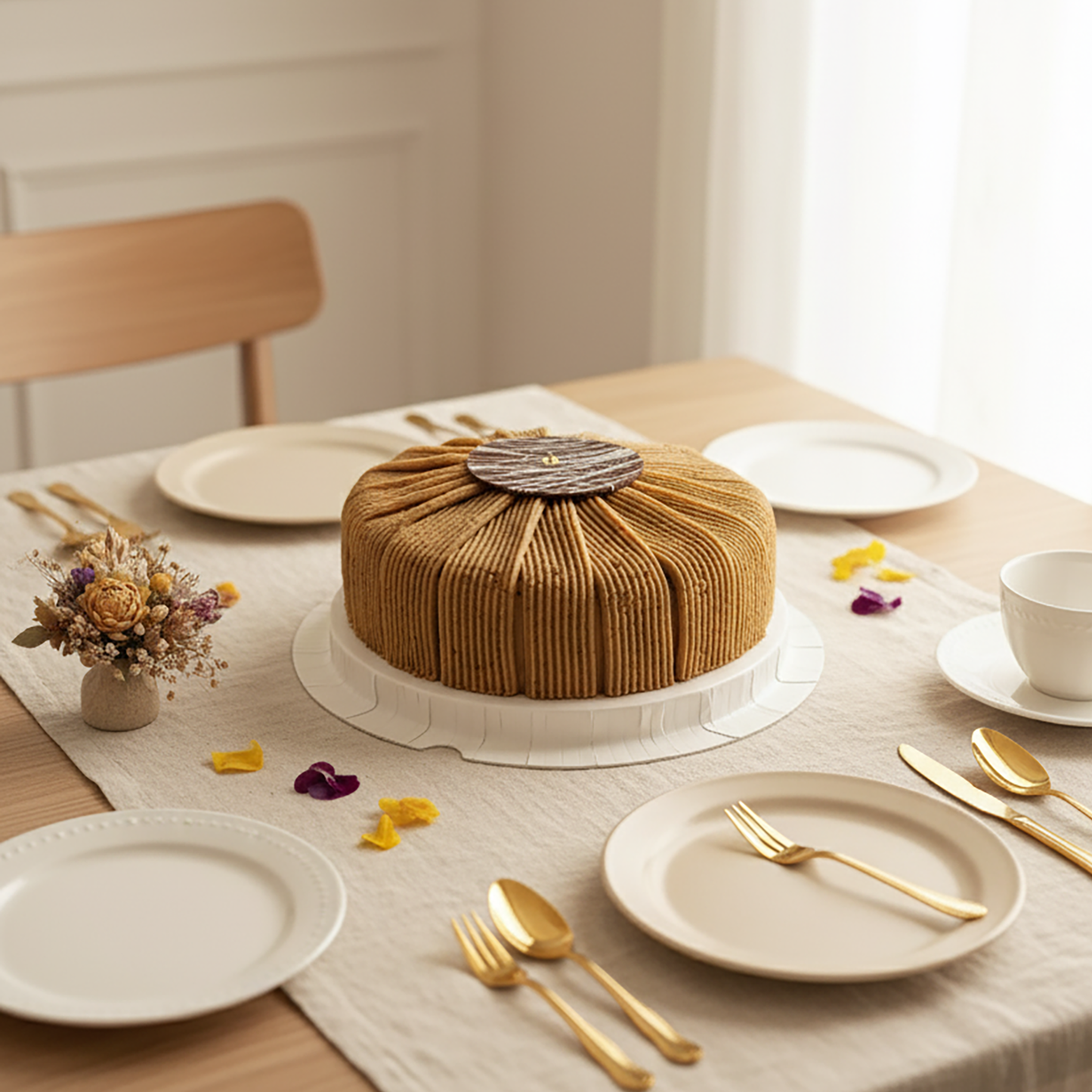 Caramel Chestnut Mille Crêpe Cake