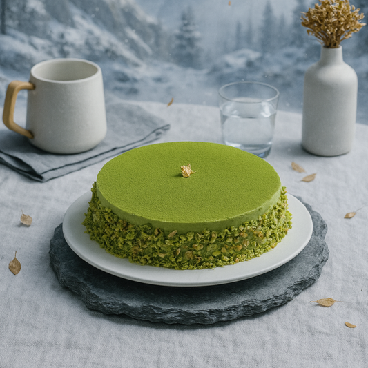 Matcha with Pistachios Mille Crepe