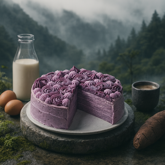 Purple Yam with Coconut Mille Crepe