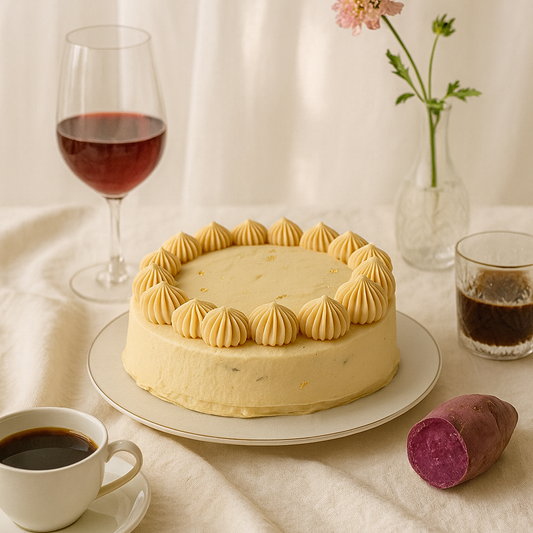 Coffee & Purple Sweet Potato Mille Crêpe Cake